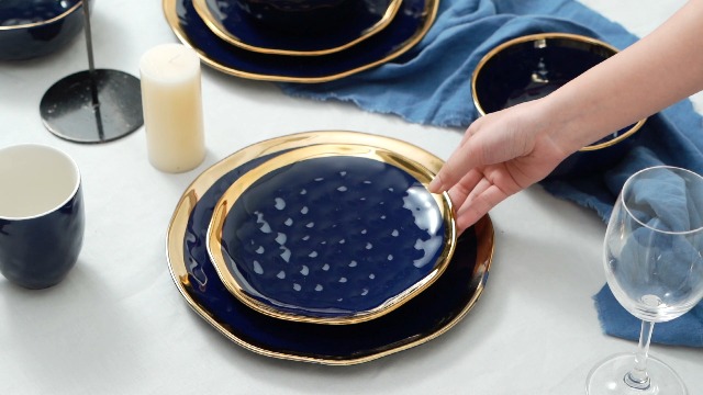 Amazon.com | Stone Lain Porcelain 16 Piece Dinnerware Set, Service